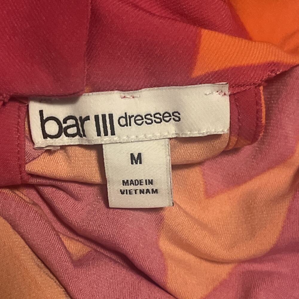 Bar III Halter Maxi Dress Women’s Sz Medium Pink Orange Stretch NWT - Picture 8 of 9